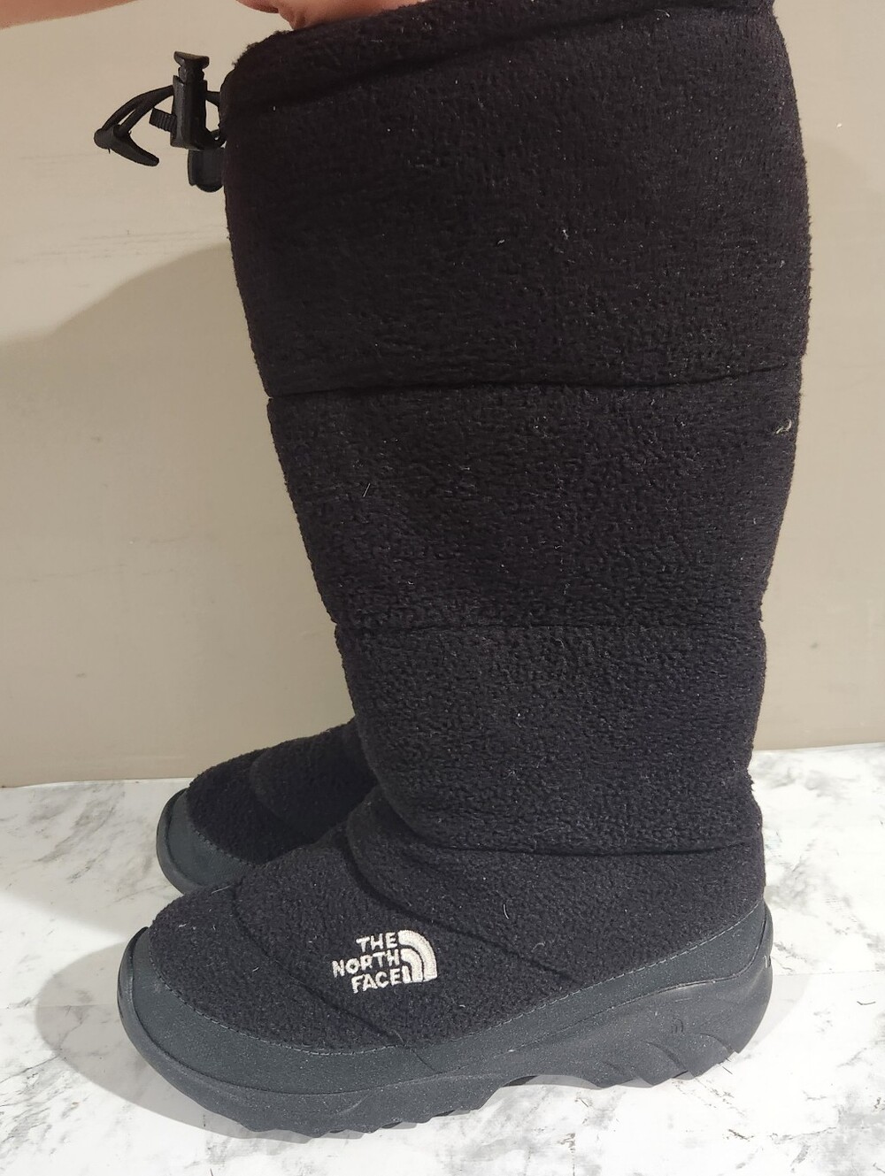 The North Face Heat Seeker Boots Womens Size 6 Black Fleece 200 Gram Insulation